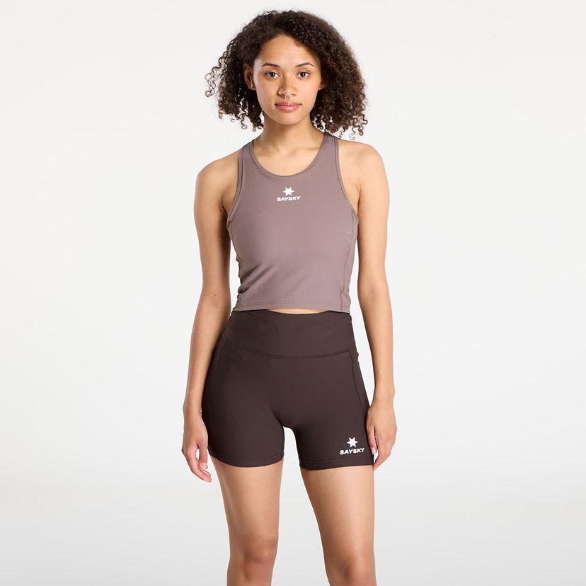 Crop top Saysky SAYSKY Women's Combat Rib Crop Top Ruskea | OWRSB32C714