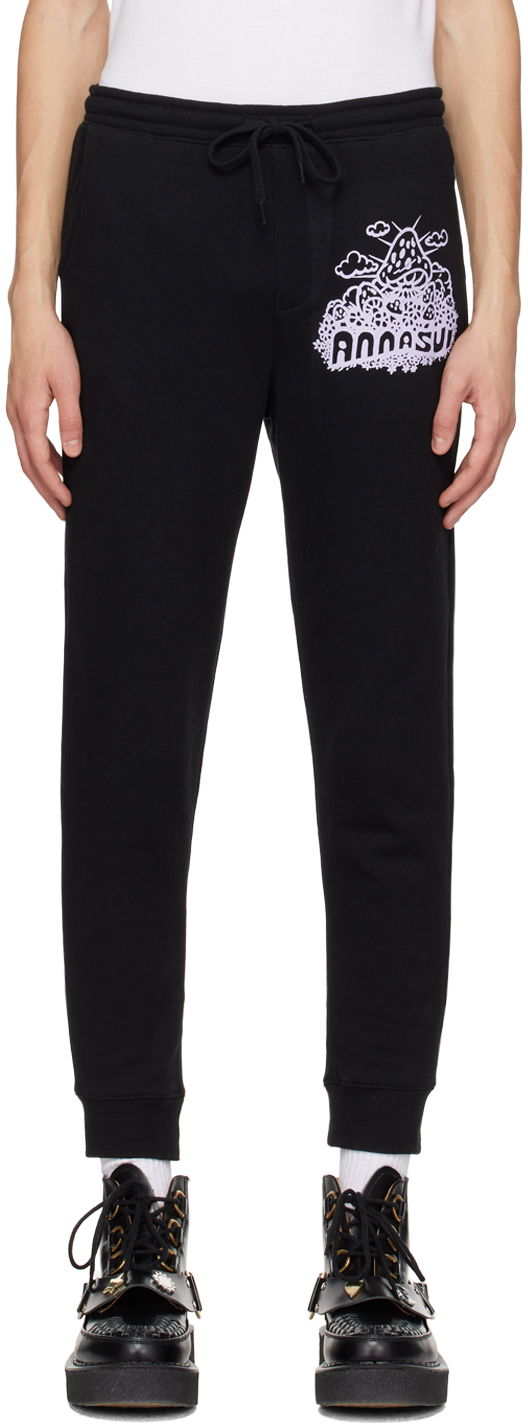 Verryttelyhousut Anna Sui Anna Sui Mushroom Lounge Pants Musta | MT1023A40