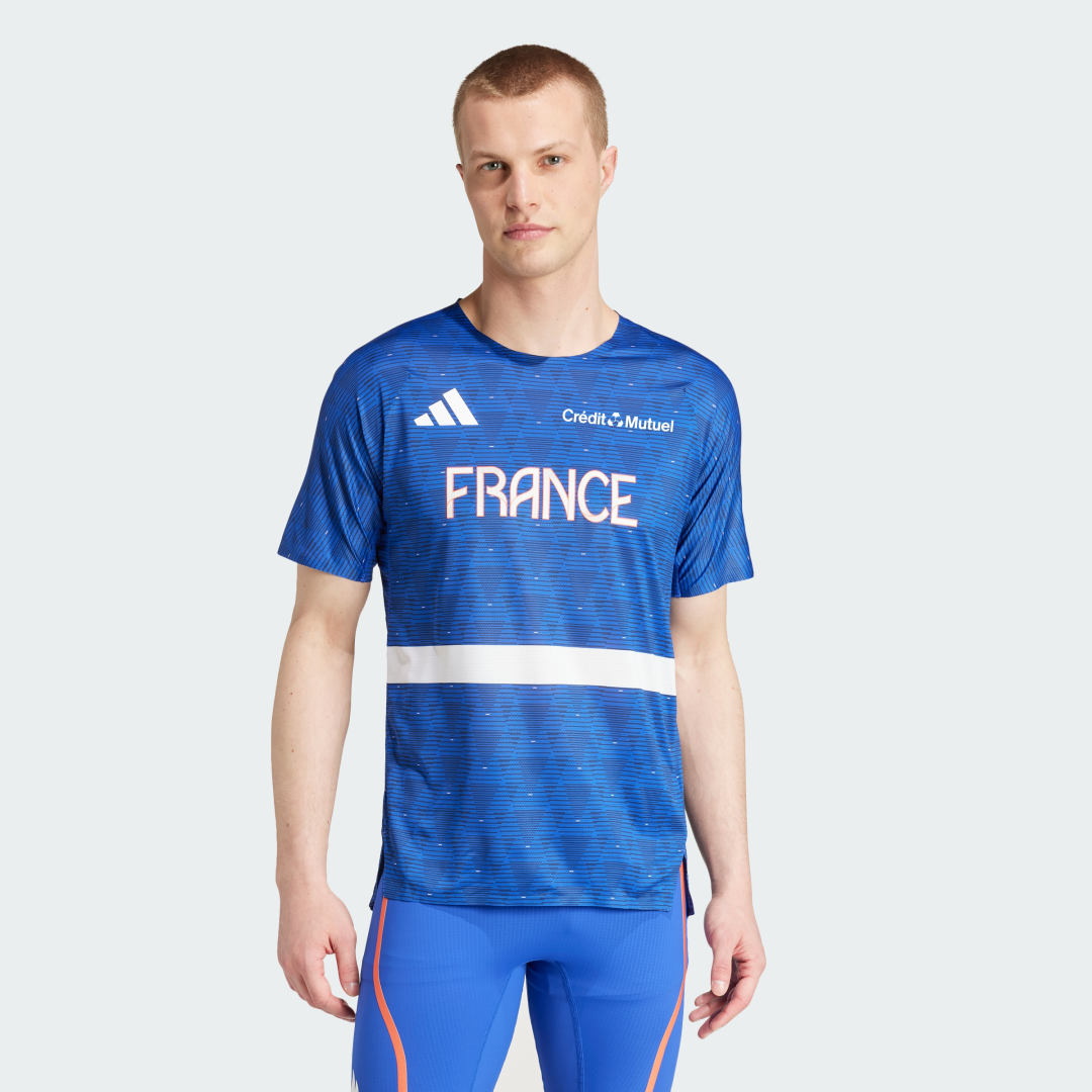 T-paita adidas Performance Team France Adizero Sininen | IT4006, 0