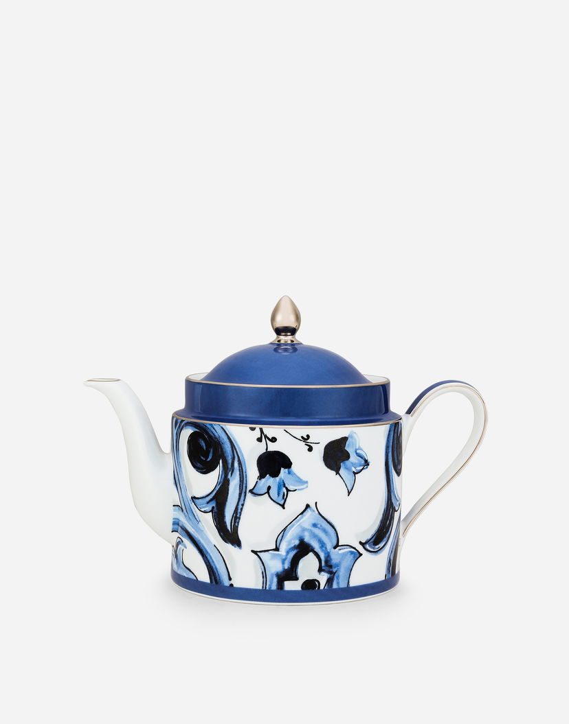 Kodin sisustus Dolce & Gabbana Porcelain Teapot With Floral Print Sininen | TC0127TCA39UB004