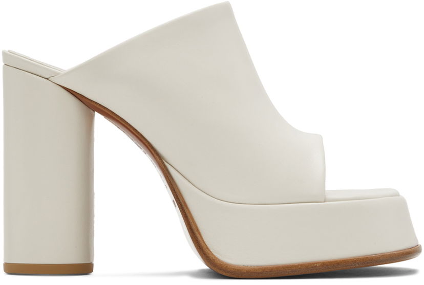 Kengänhoito Ambush AMBUSH Platform Mules Valkoinen | BWIJ003S22LEA0010100