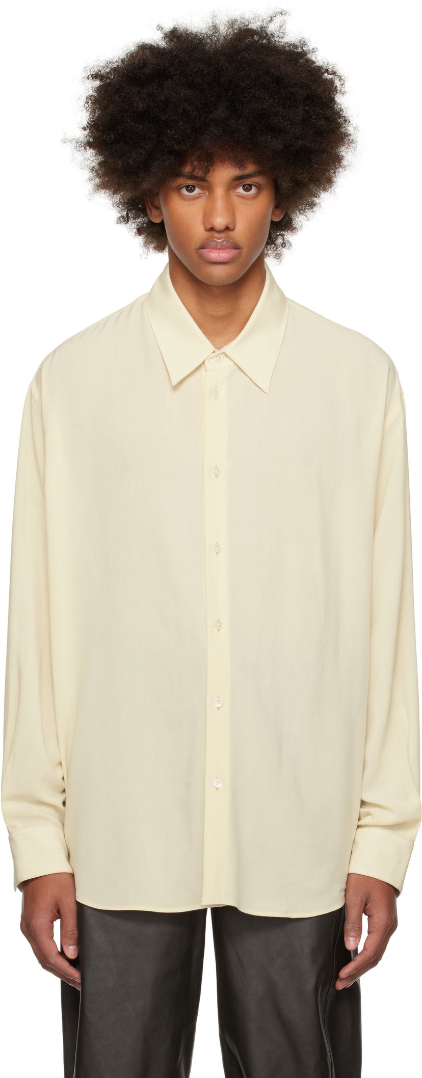 Paita LEMAIRE Men's Relaxed Fit Shirt Keltainen | SH1116 LF1286