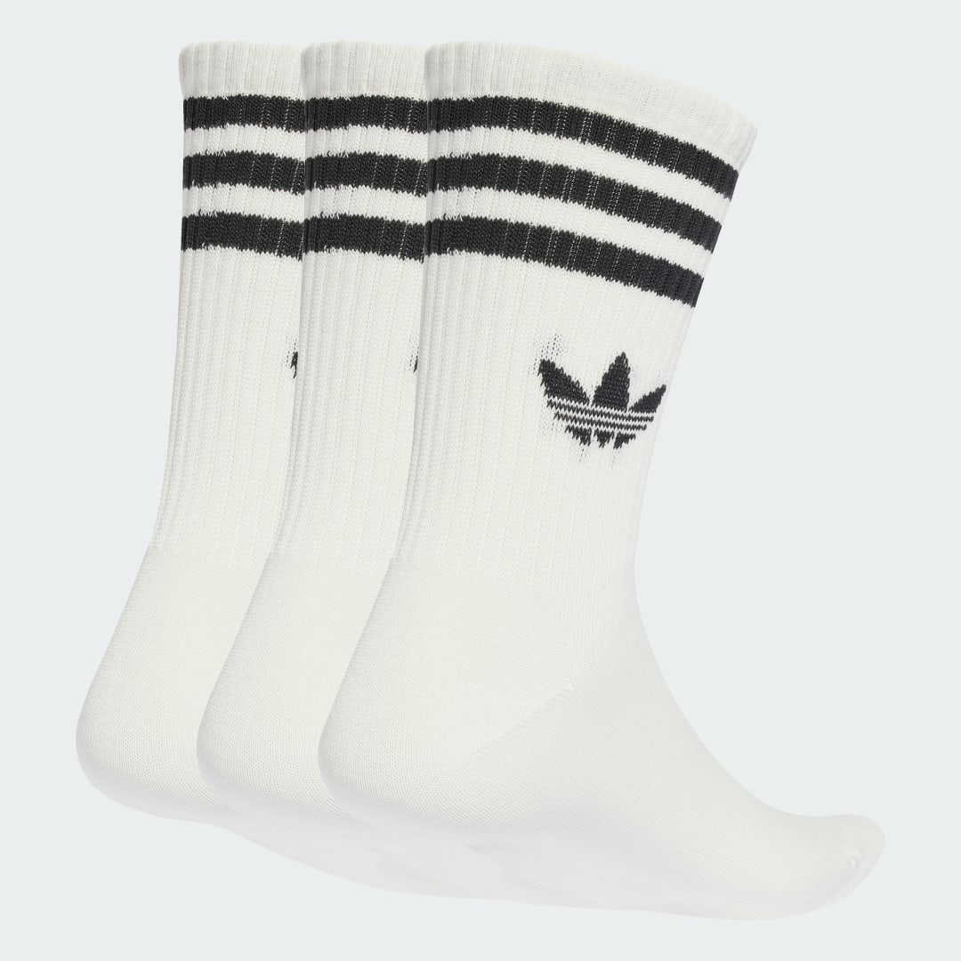 Sukat adidas Performance 3-Stripes Crew Socks - 3 Pairs Valkoinen | JV7401, 0