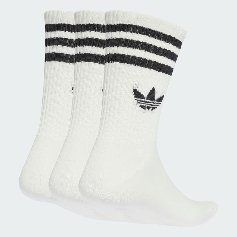 Sukat adidas Performance 3-Stripes Crew Socks - 3 Pairs Valkoinen | JV7401