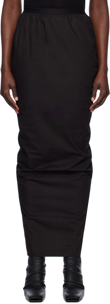Hame Rick Owens Rick Owens Hollywood Soft Pillar Maxi Skirt Musta | RP01E7331 P, 0