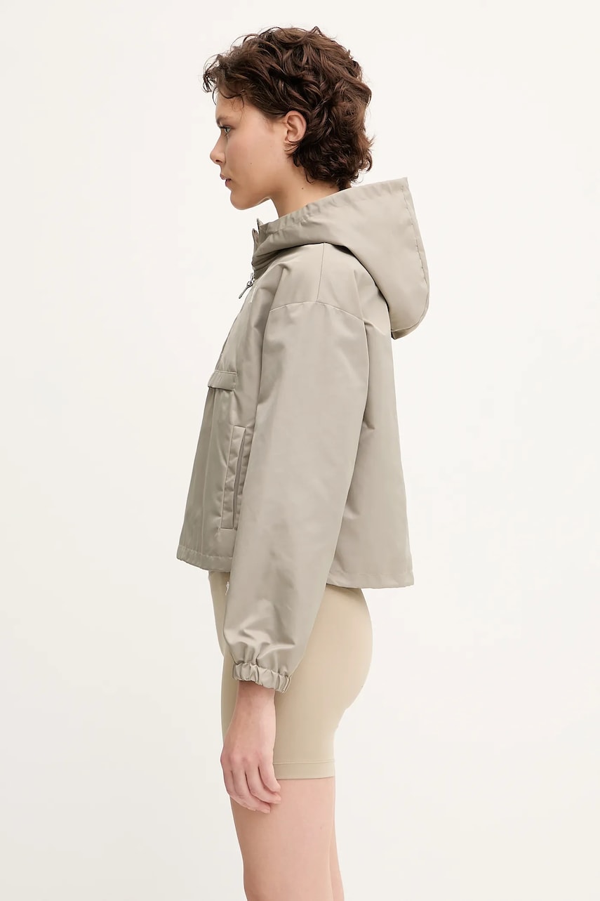 Takki Sporty & Rich Sporty & Rich Sr Runner Nylon Quarter Zip Oversize Jacket Beige | OW026622139GY15, 1