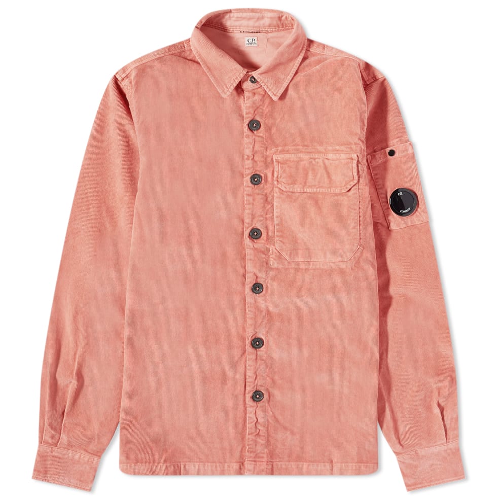 Paita C.P. Company Cord Arm Lens Overshirt Vaaleanpunainen | 13CMSH289A-006410O-476, 0