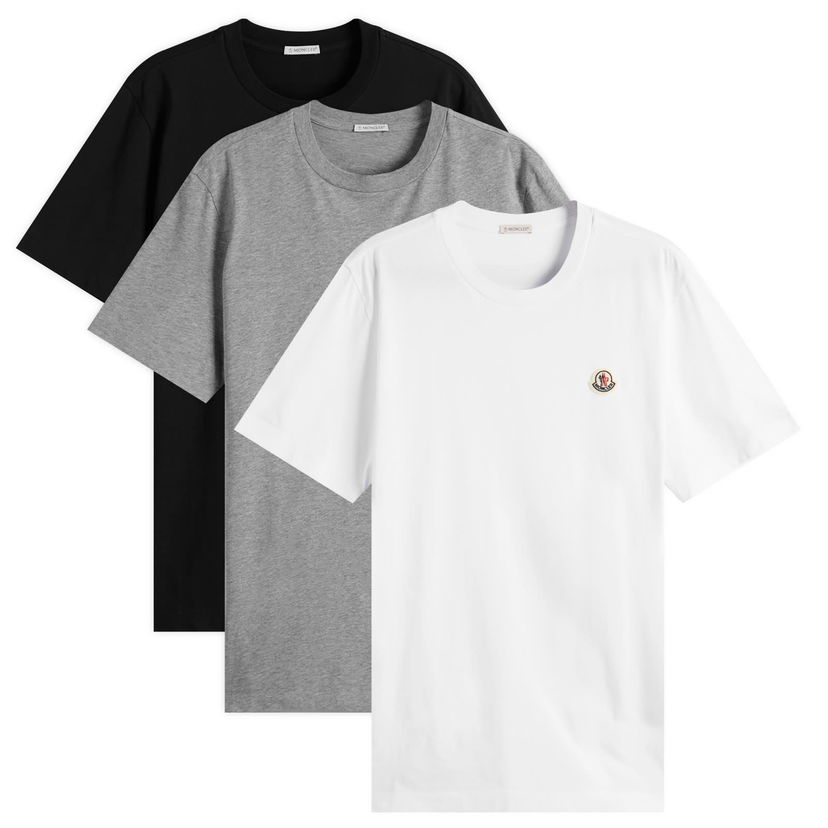 T-paita Moncler 3-Pack Short Sleeve T-Shirts, Size Large Valkoinen | 8C000-33-829H8-3P1