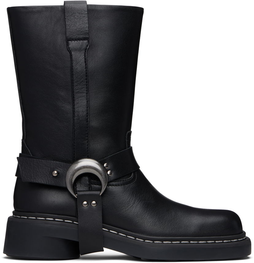 Vaatteet Marine Serre Marine Serre MS Moto Leather Boots Musta | WFW045A RLEA0017