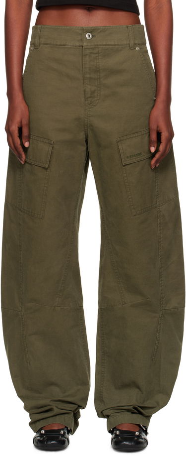 Cargo housut We11done We11done Curved Cargo Trousers Vihreä | WD-PT2-25-216-W-KK, 0