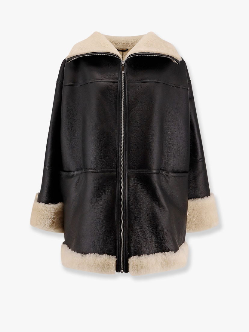Bomber-takki TOTEME Suede and Shearling Jacket by Toteme Musta | 214122606913