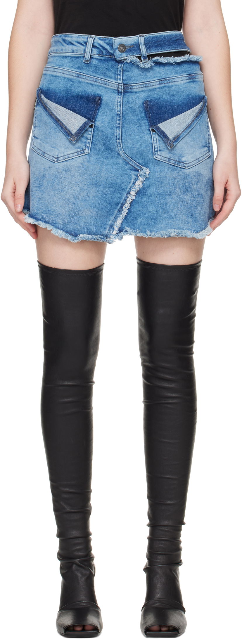 Hame Ottolinger Ottolinger Reversed Denim Miniskirt Sininen | 117-301117-02