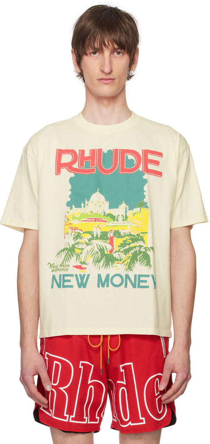 T-paita Rhude Windowsil T-Shirt Beige | RHPS24TT35012611, 0
