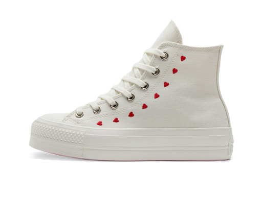 Tennarit ja kengät Converse Chuck Taylor All-Star Lift Hi "Embroidered Hearts" W Valkoinen | A01599C