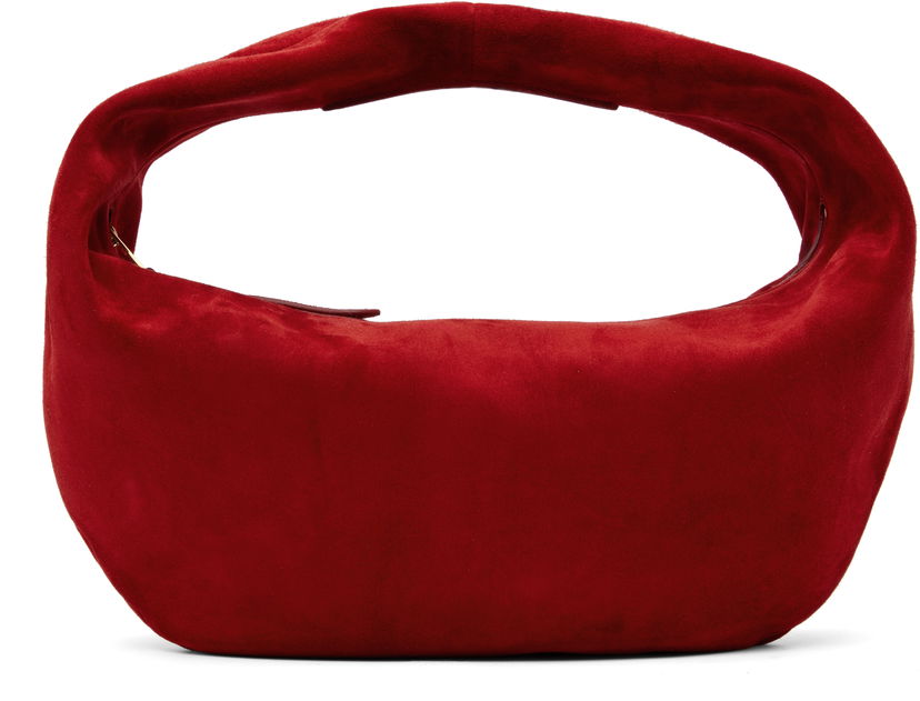 Olkalaukku Khaite KHAITE Medium Olivia Suede Shoulder Bag Punainen | H6015-726