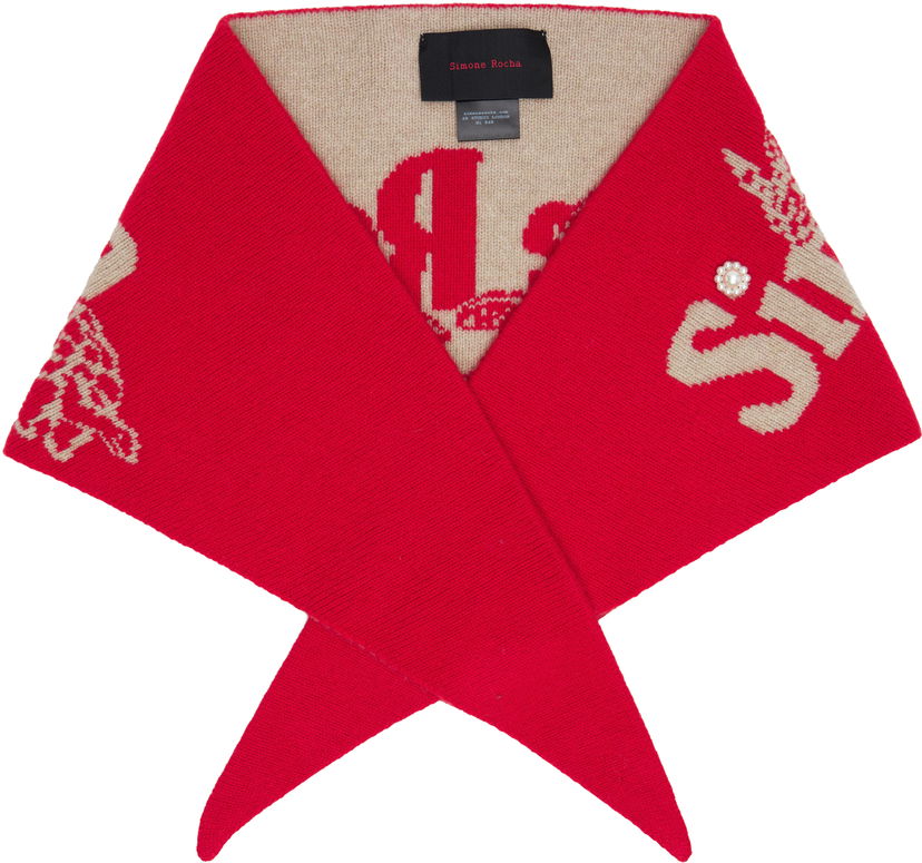 Huivi Simone Rocha Simone Rocha Graphic Logo Knit Neckerchief Scarf Monivärinen | KIMK3WDB 0669