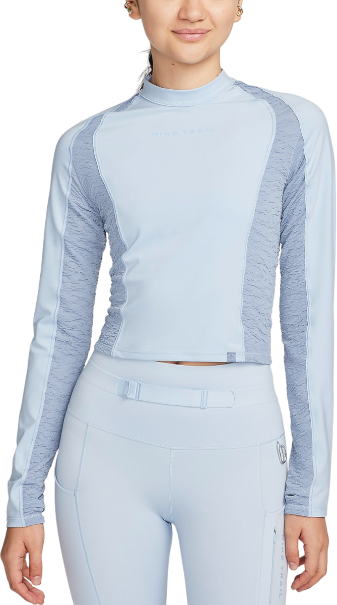 T-paita Nike W NK TRAIL DF LS TOP Turkoosi | fn4706-440