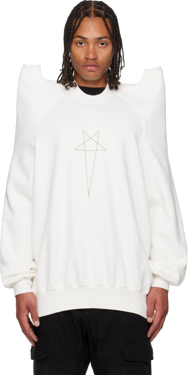 Huppari Rick Owens Concordians Tecsweat Padded Shoulder Sweatshirt Valkoinen | DU02E7272 FEP3, 0