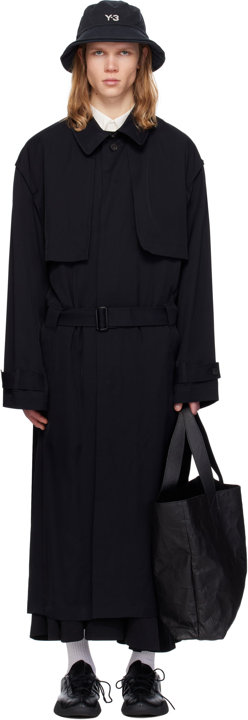 Trenssitakki Y-3 Twill Coat by Y-3 Musta | JD1481