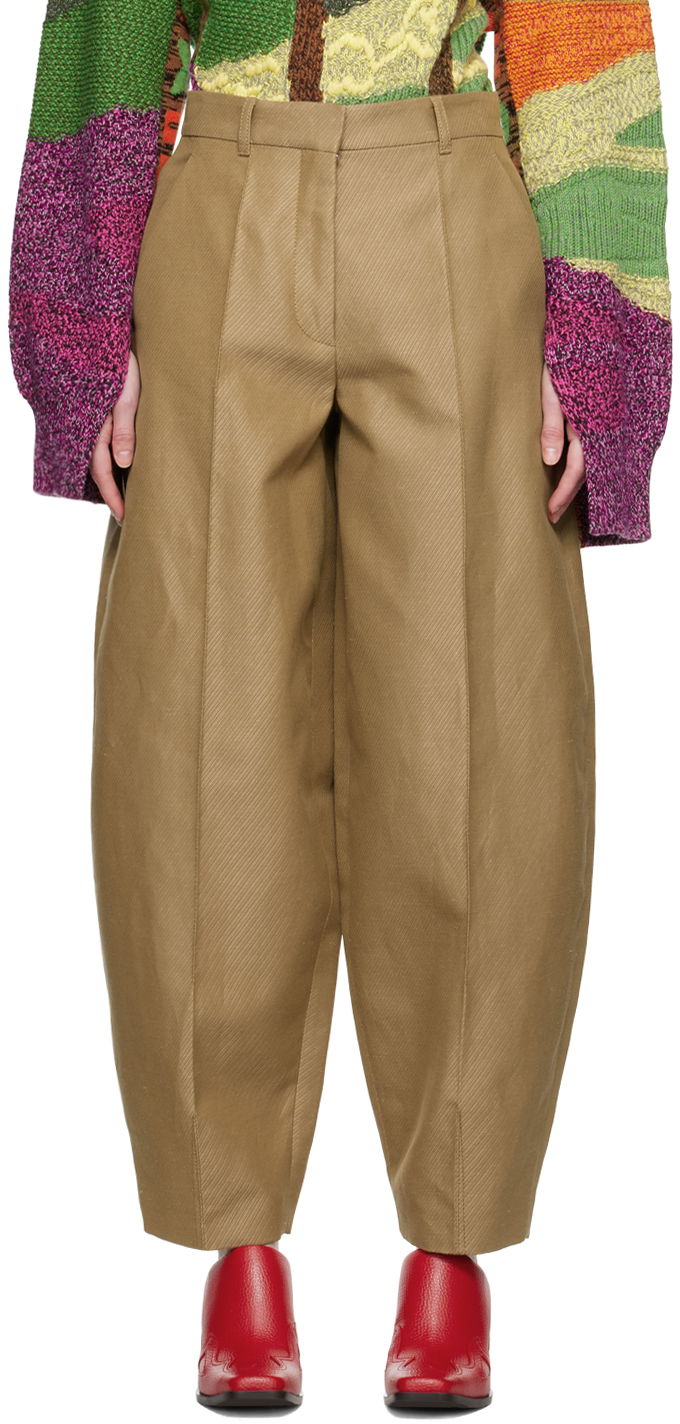 Housut Stella McCartney Stella McCartney Tapered Trousers Ruskea | 6401023BU562
