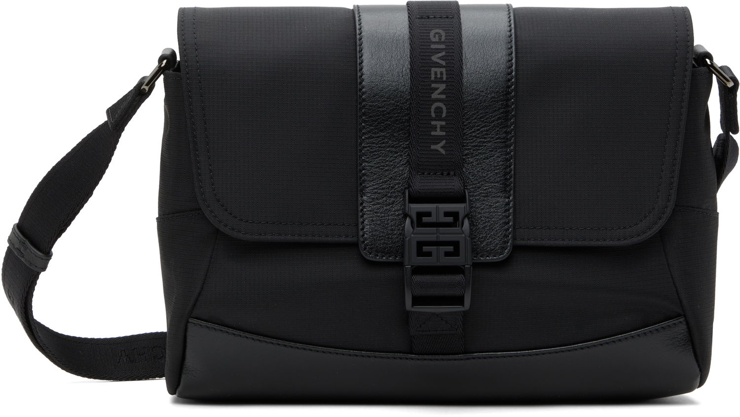 Olkalaukku Givenchy Technical Canvas and Leather Small G-Trail Messenger Bag Musta | BKU052K1X0001, 0