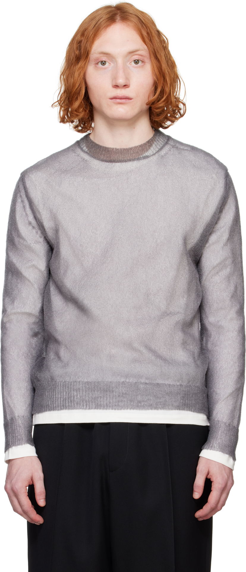 Villapaita Jil Sander Jil Sander Layered Sweater Harmaa | J22FV0112_JTN376