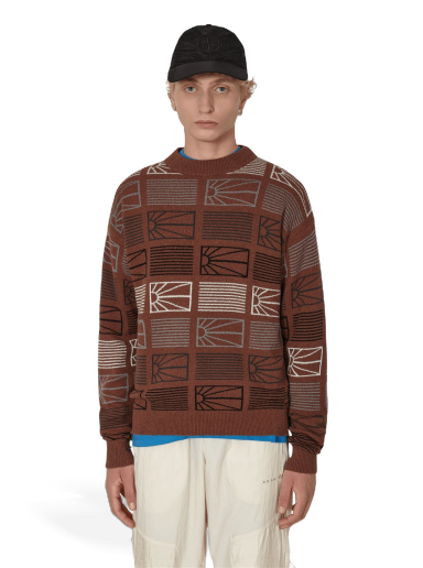 Villapaita PACCBET Logo Crewneck Sweater Ruskea | PACC11N003 1