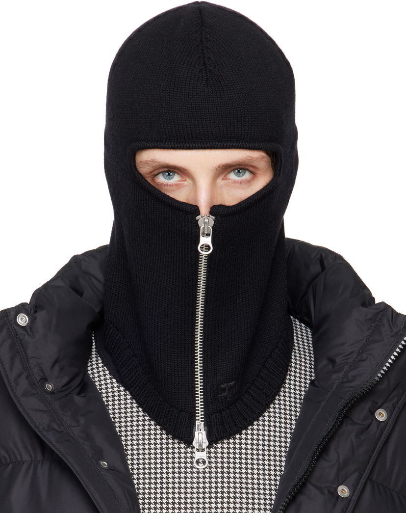 Pipo Courrèges Courrèges Zipped Wool Balaclava Musta | 324MCP008FI0036