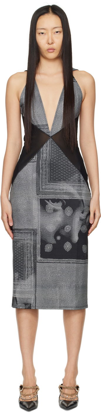 Mekko Miaou Miaou Joan Print Midi Dress Harmaa | 5042VISSCI