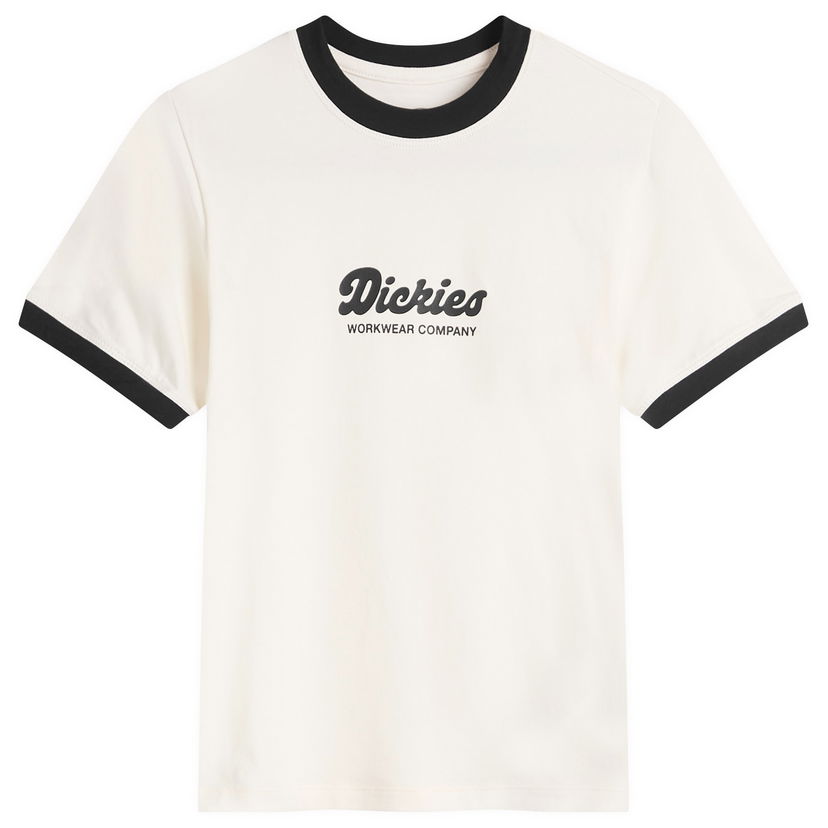 T-paita Dickies Women's Lewistown Ringer T-Shirt, Size Large Valkoinen | DK0A4Z8IC481