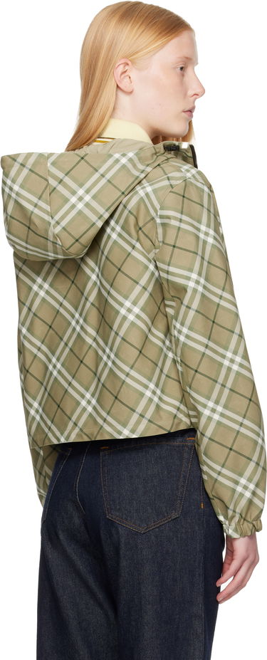 Tuulitakki Burberry Burberry Cropped Check Reversible Hoodie Vihreä | 8105850, 2