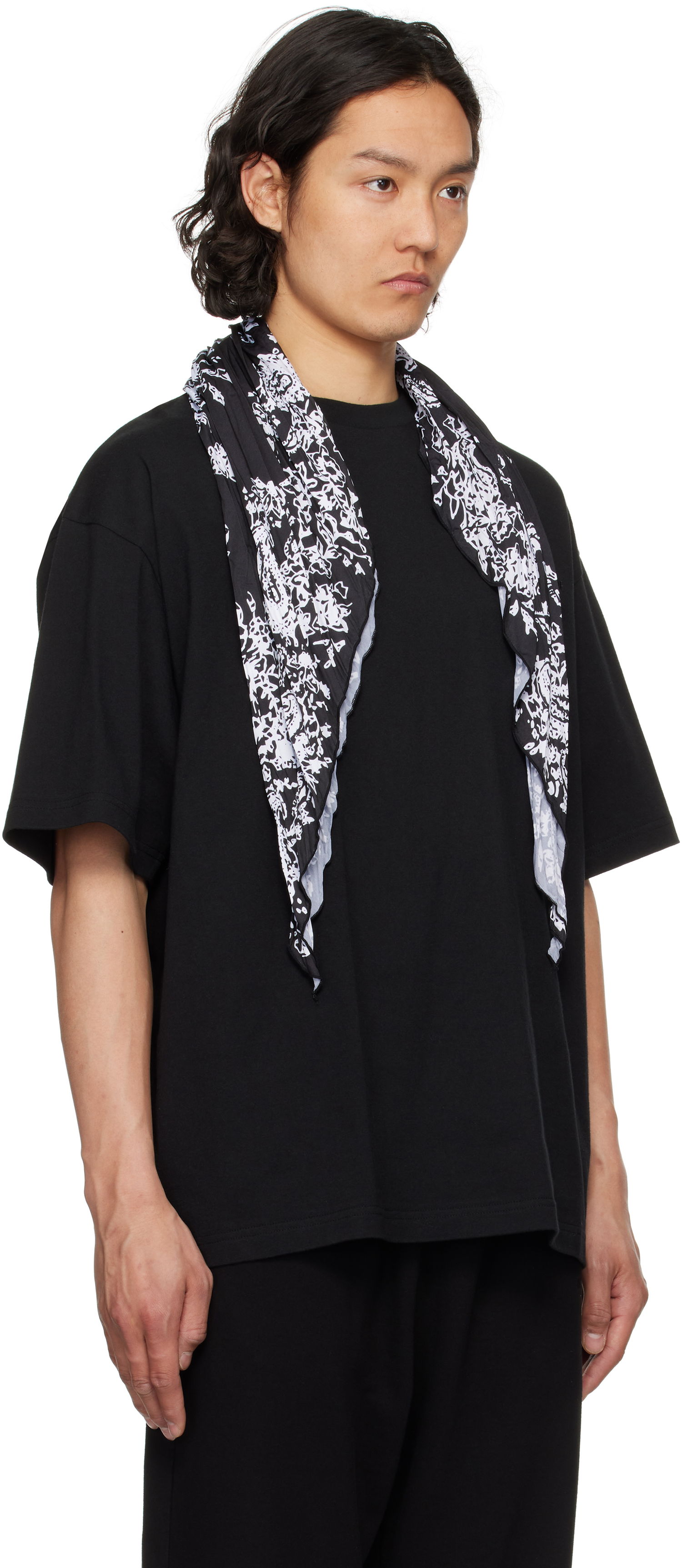 T-paita We11done We11done Wrinkled Muffler T-Shirt Musta | WD-TT1-25-732-U-BK, 1