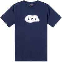 T-paita A.P.C. Albert Spray Logo Tee Tummansininen | COEIO-H26259-IAK, 1