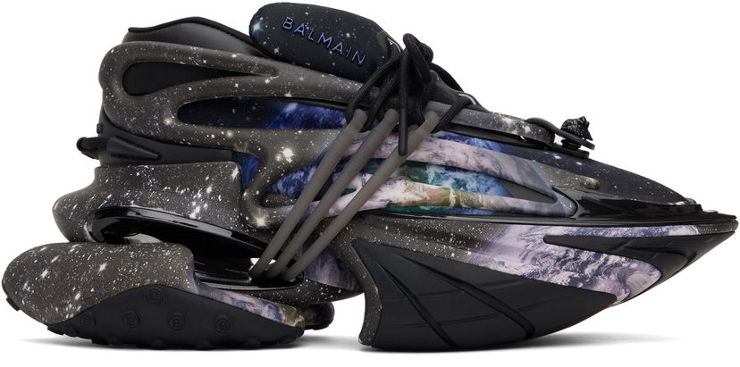 Tennarit ja kengät Balmain Balmain Unicorn Low Earth & Stars Print Musta | EM0VJ309KERT
