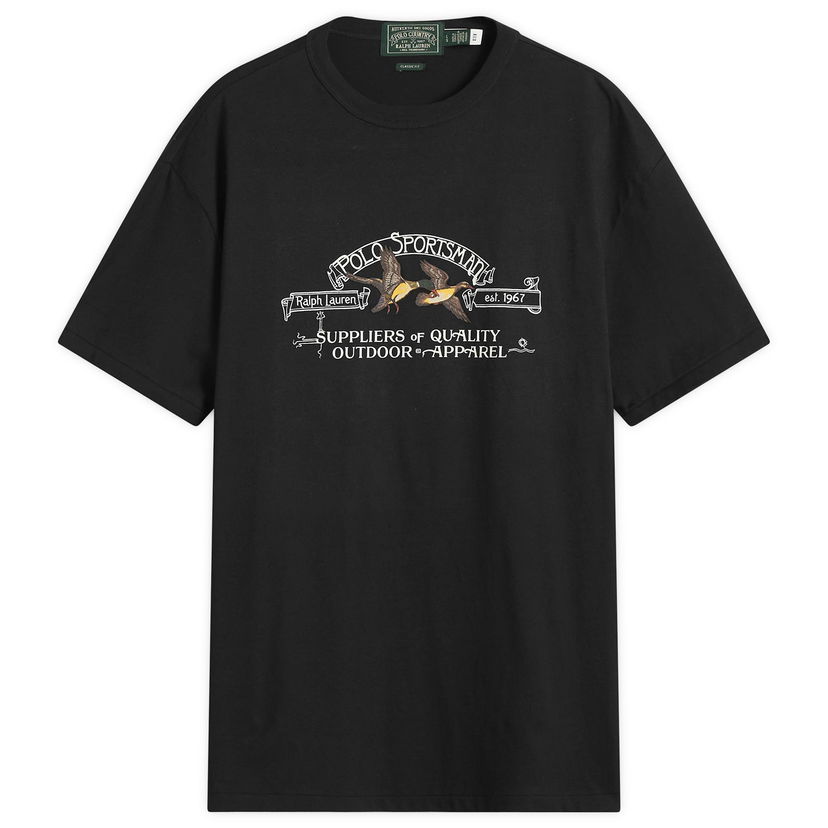 T-paita Polo by Ralph Lauren Ralph Lauren Sportsman T-Shirt, Large Musta | 710981142001-BLK