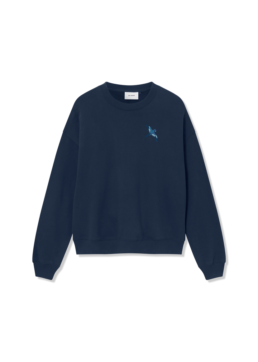Huppari AXEL ARIGATO Micro Bee Bird Crewneck Sweatshirt Tummansininen | A3457002
