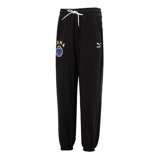 Verryttelyhousut Puma Team Logo Fleece Pants Musta | 622277-01