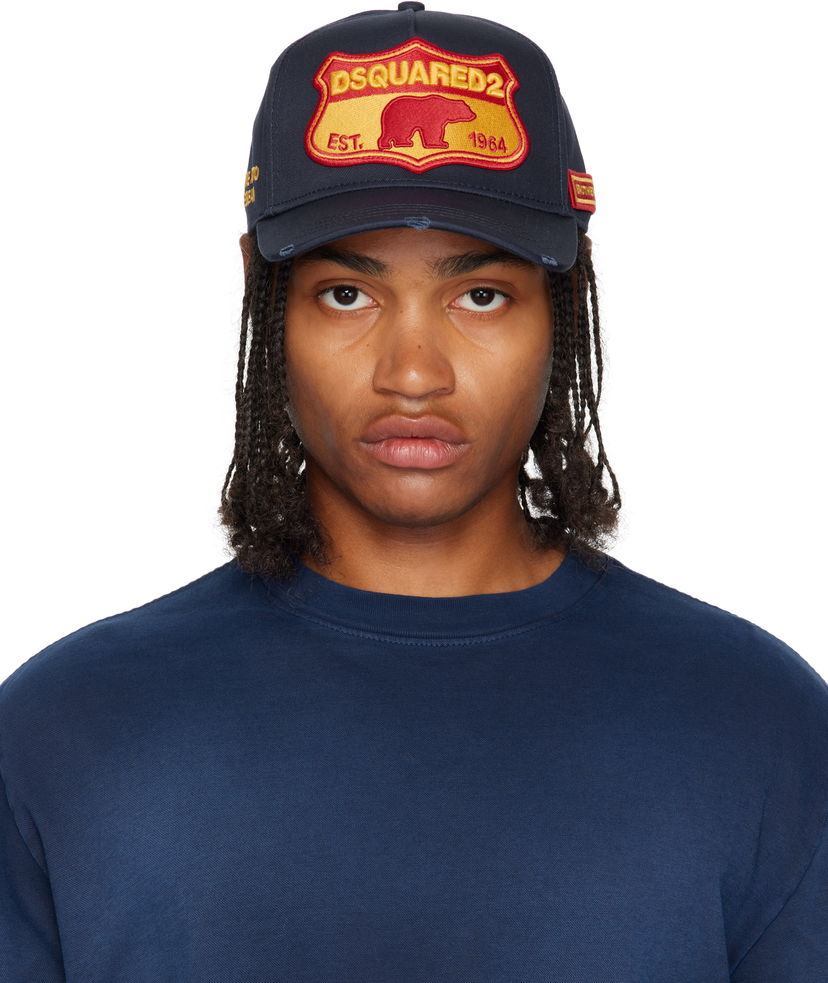 Korkki DSQUARED2 Dsquared2 Baseball Cap with Patch Tummansininen | BCM0493 05C00001 3073