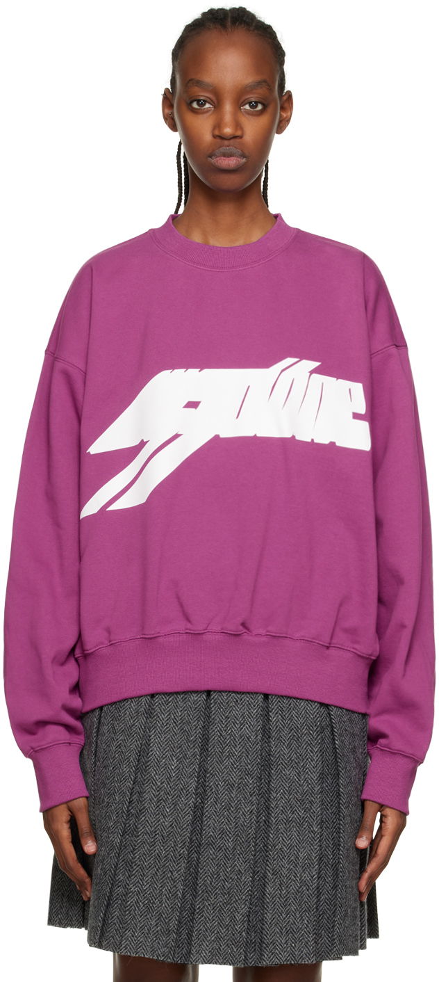 Huppari We11done Graphic Sweatshirt Violetti | WD-TS3-22-820-U-PP