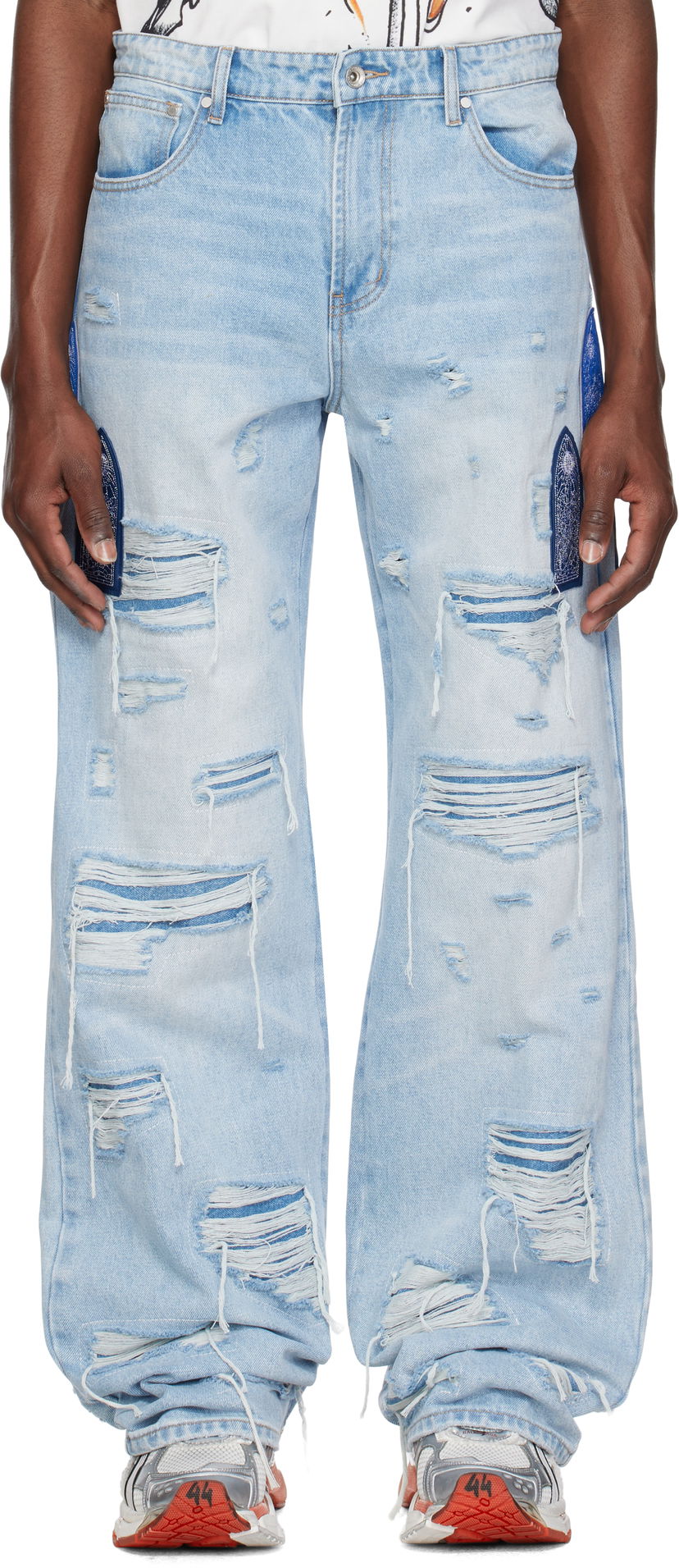 Jeans Who Decides War Who Decides War Side Patch Relaxation Jeans Sininen | 1121040008SS25