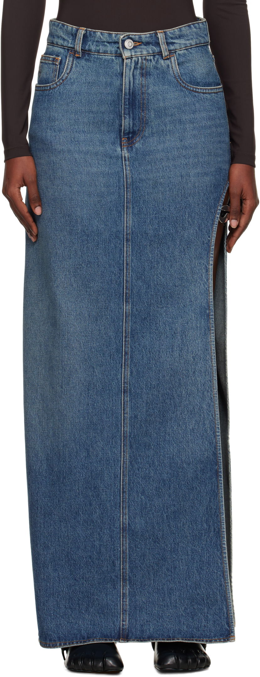 Hame Coperni Coperni Garter Belt Denim Maxi Skirt Sininen | COPJ101F2014