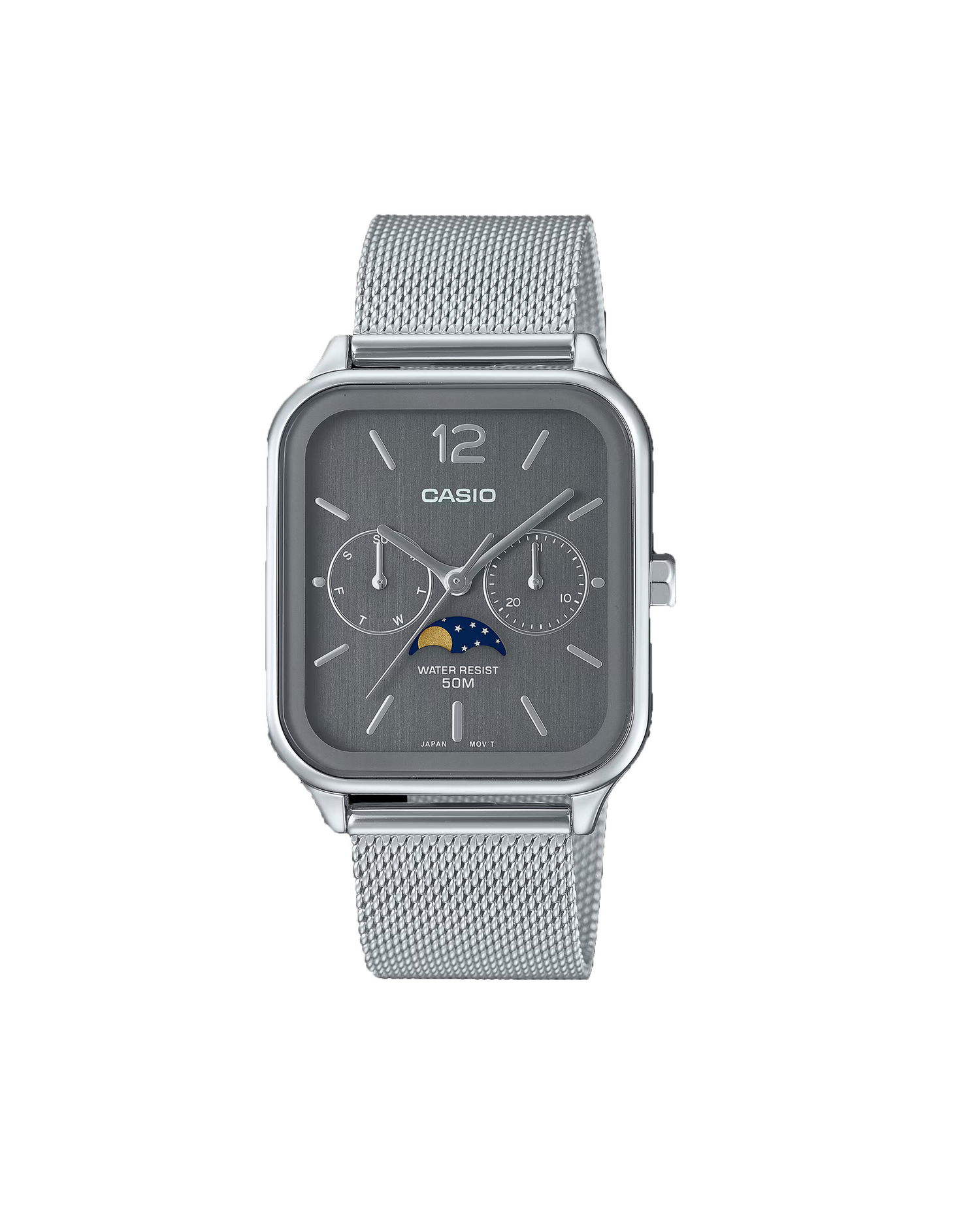 Katsella CASIO Moon Phase Watch Harmaa | MTP-M305M-8AVER, 0