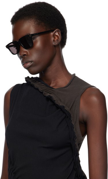 Aurinkolasit Bottega Veneta Bottega Veneta Triangle Stud Rectangular Sunglasses Musta | BV1363S-001, 3