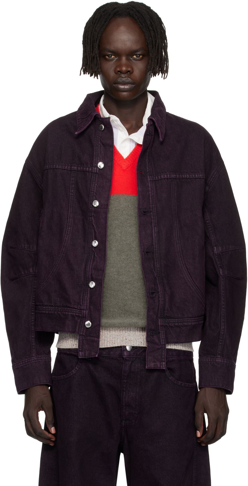 Takki Eckhaus Latta Eckhaus Latta 'El Jacket Redux' Denim Jacket Violetti | 1224-EL-PF25-A