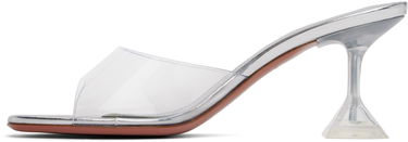 Kengänhoito Amina Muaddi Amina Muaddi Lupita Glass Slipper 70 Heeled Sandals Metallinen | LUPITA GLASS SLIPPER 70 PVC, 2