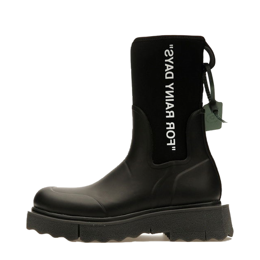 Tennarit ja kengät Off-White For Rainy Days Rain Boot Black W Musta | OWIE016F22MAT0011001