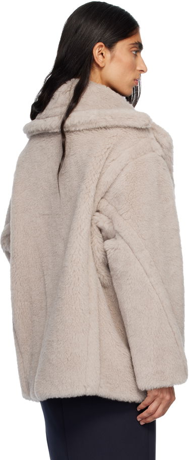 Takit Max Mara Olga Plush Double-Breasted Coat Beige | 2521086032600, 2