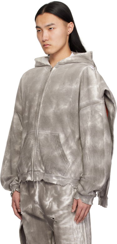Huppari We11done We11done Muddy Four Sleeves Zip-Up Hoodie Harmaa | WD-TJ0-25-816-U-BK, 3