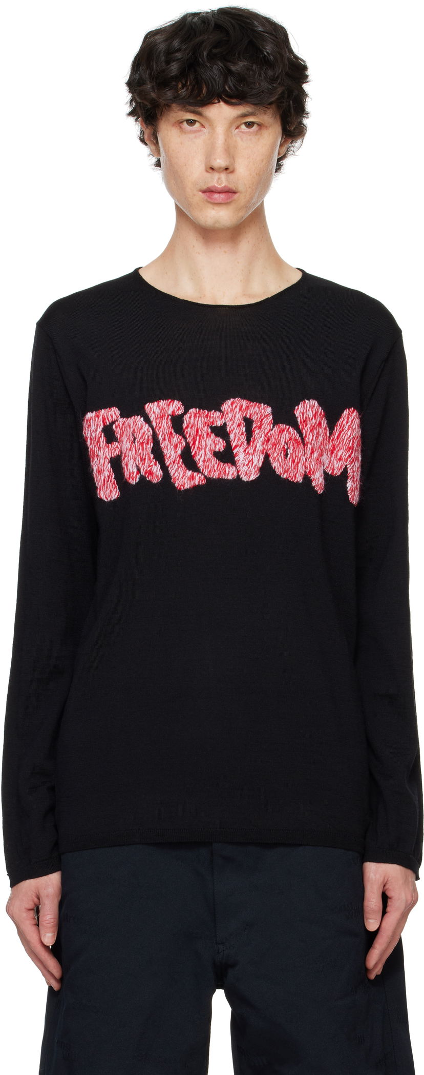 Villapaita Comme des Garçons Black 'Freedom' Sweater Musta | FN-N001-051