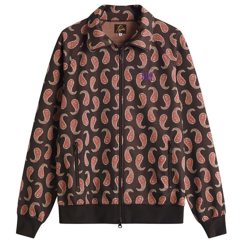 Huppari Needles Needles Poly Jacquard Track Jacket Paisley Ruskea | QV315-A